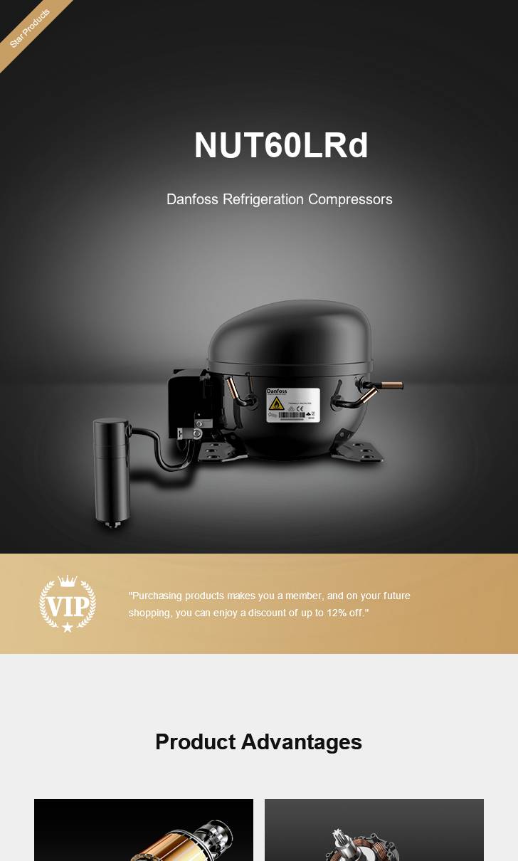 Danfoss Compressor NUT60LRd, technical parameters pdf, structure diagram